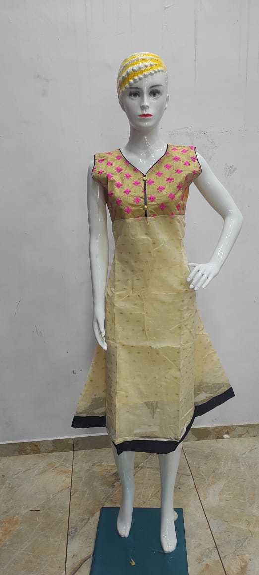 Ladies Kurties - Kora Silk Kurtis Collection, Astar Inside, Size M L Xl, All Season, Breathable, Washable, Customized Logo, Plain Pattern