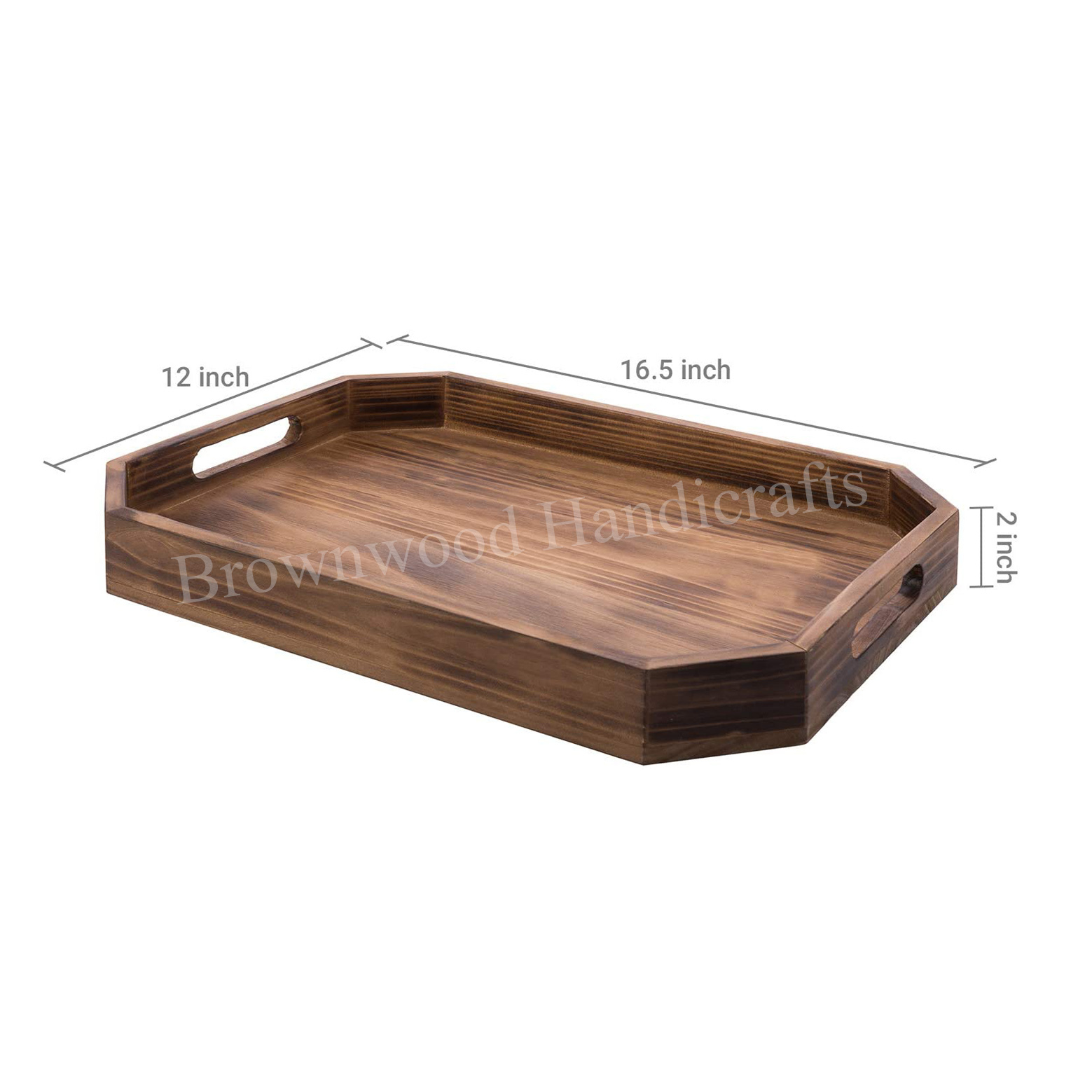 Burnt Pinewood Handmade Serving Tray
