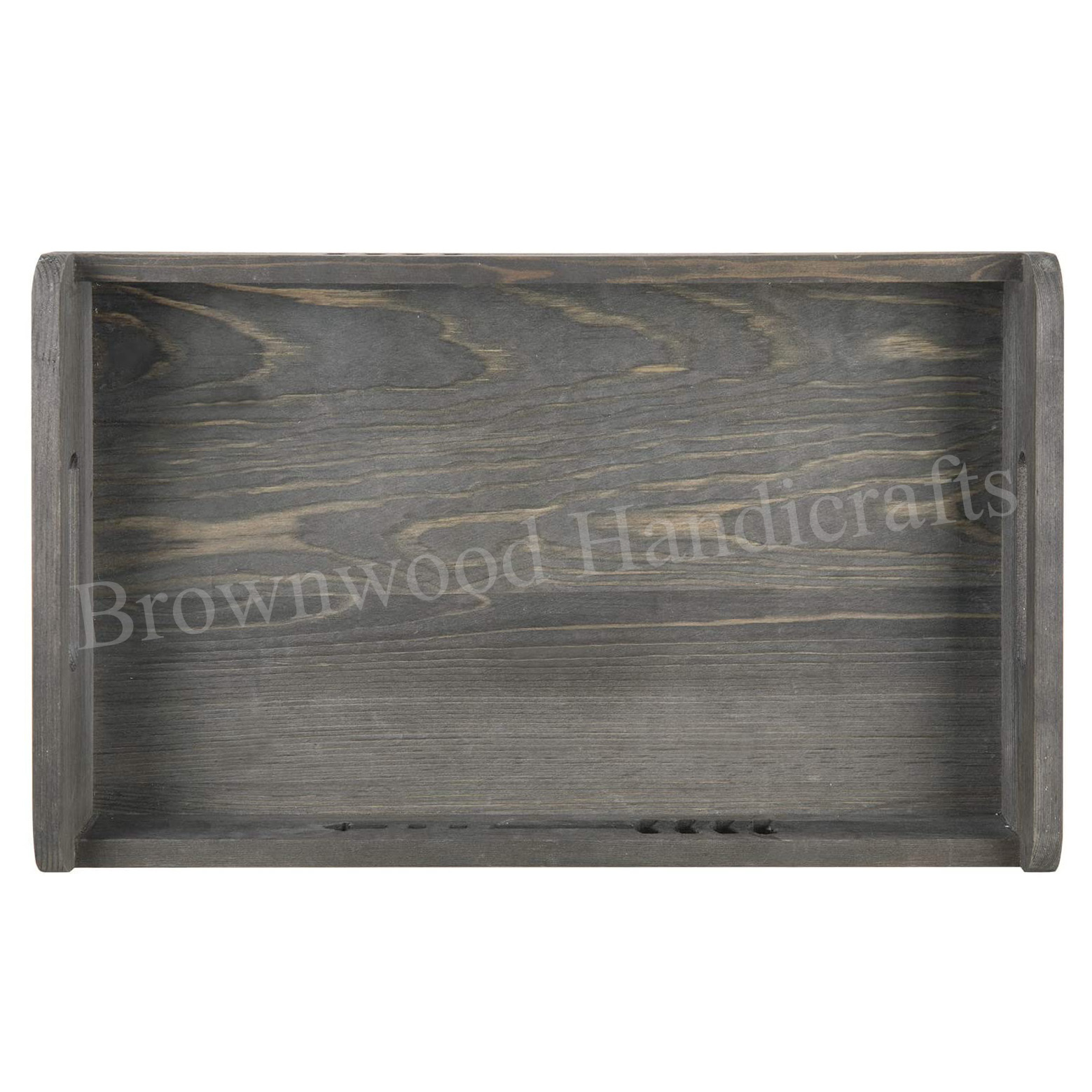 Burnt Pine Wood Rectangle Serving Tray