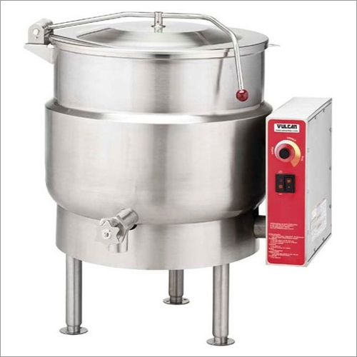 Steam Jacketed Kettle - Stainless Steel, Silver Color | PLC Control, High Efficiency, Automatic Use in Food Preparation