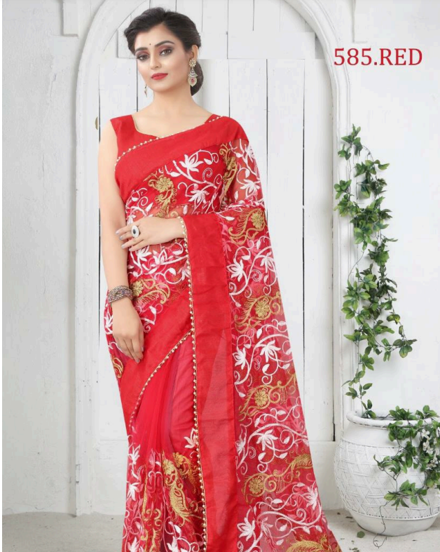 Collaction Of Saree - Fancy Fabric With Custom Blouse , Breathable And Washable For All Seasons, Full Cut Design, Customized Size Available