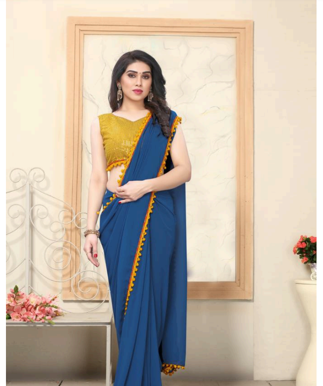 Collaction Of Saree - Fancy Fabric With Custom Blouse , Breathable And Washable For All Seasons, Full Cut Design, Customized Size Available
