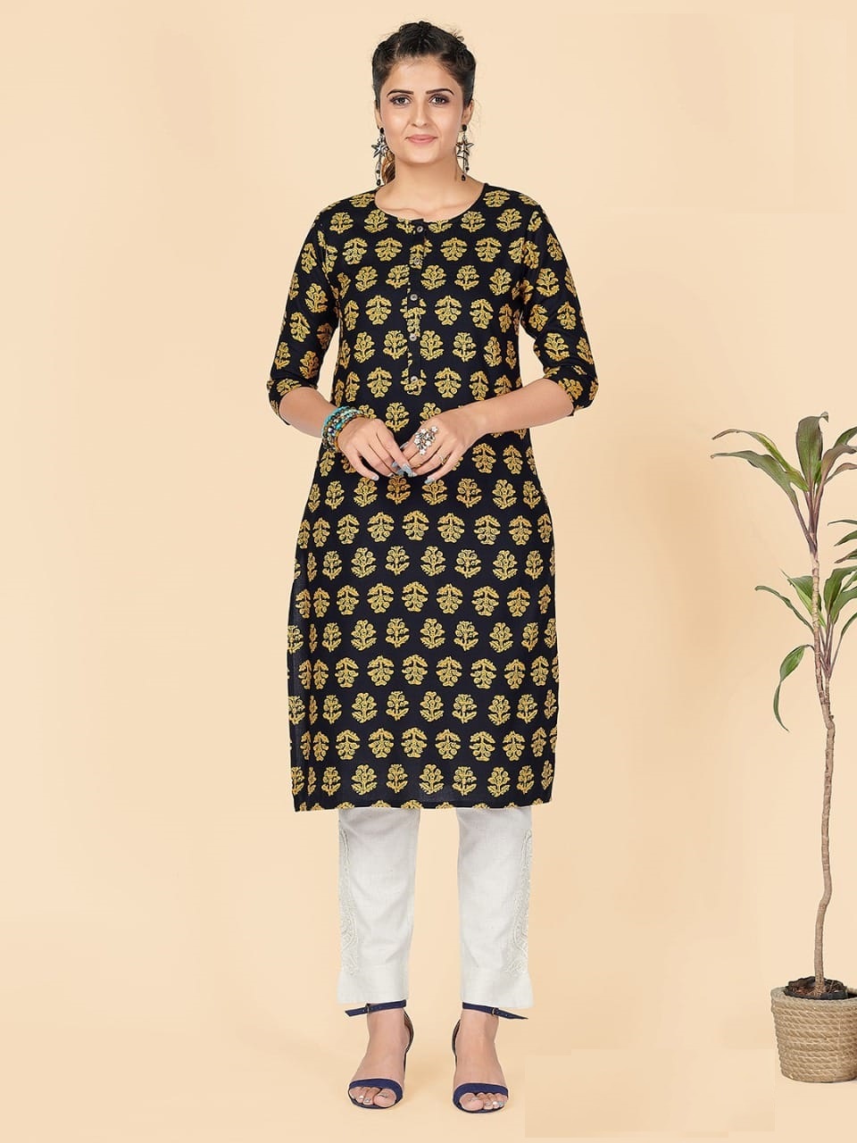 Short Kurti - 100% Rayon (14 Kg Premium Quality), Multi Color, Sizes M(38) To Xxl(44), Mill & Foil Print Design, Full Stitched For All Seasons