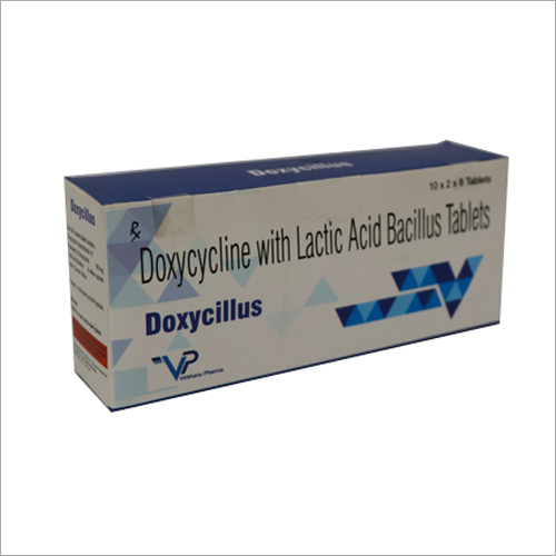 Doxycycline With Lactic Acid Bacillus Tablets - 8 Count, Antibiotic For Pneumonia And Urinary Tract Infections, Store In A Dry Place