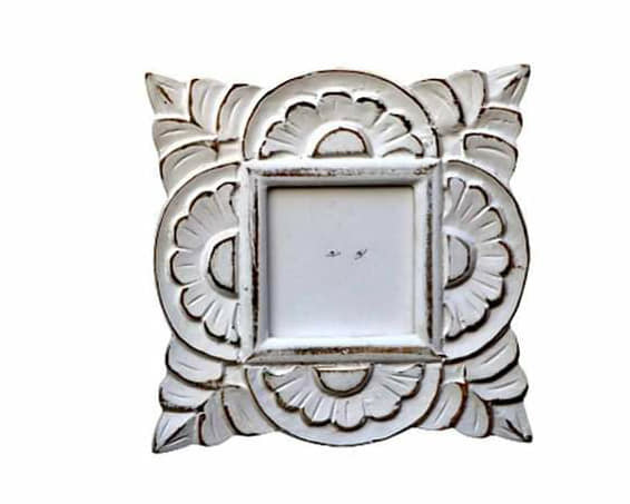 Antique Wooden Mirror And Photo Frames - Seasoned Mango Wood, Custom Sizes And Shapes | Hand-carved, Painted, Polished For Wall And Home Decor