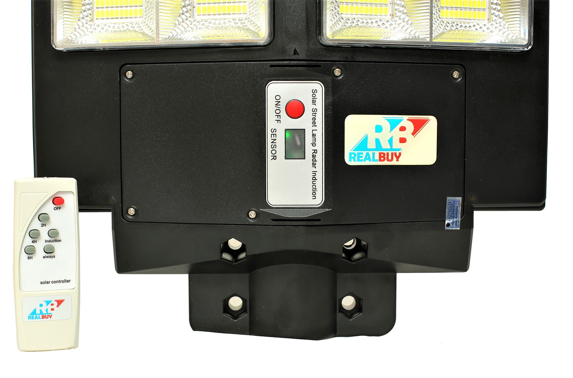 Black Realbuy Solar Led Street Light 200w With Remote Control And Motion Sensor