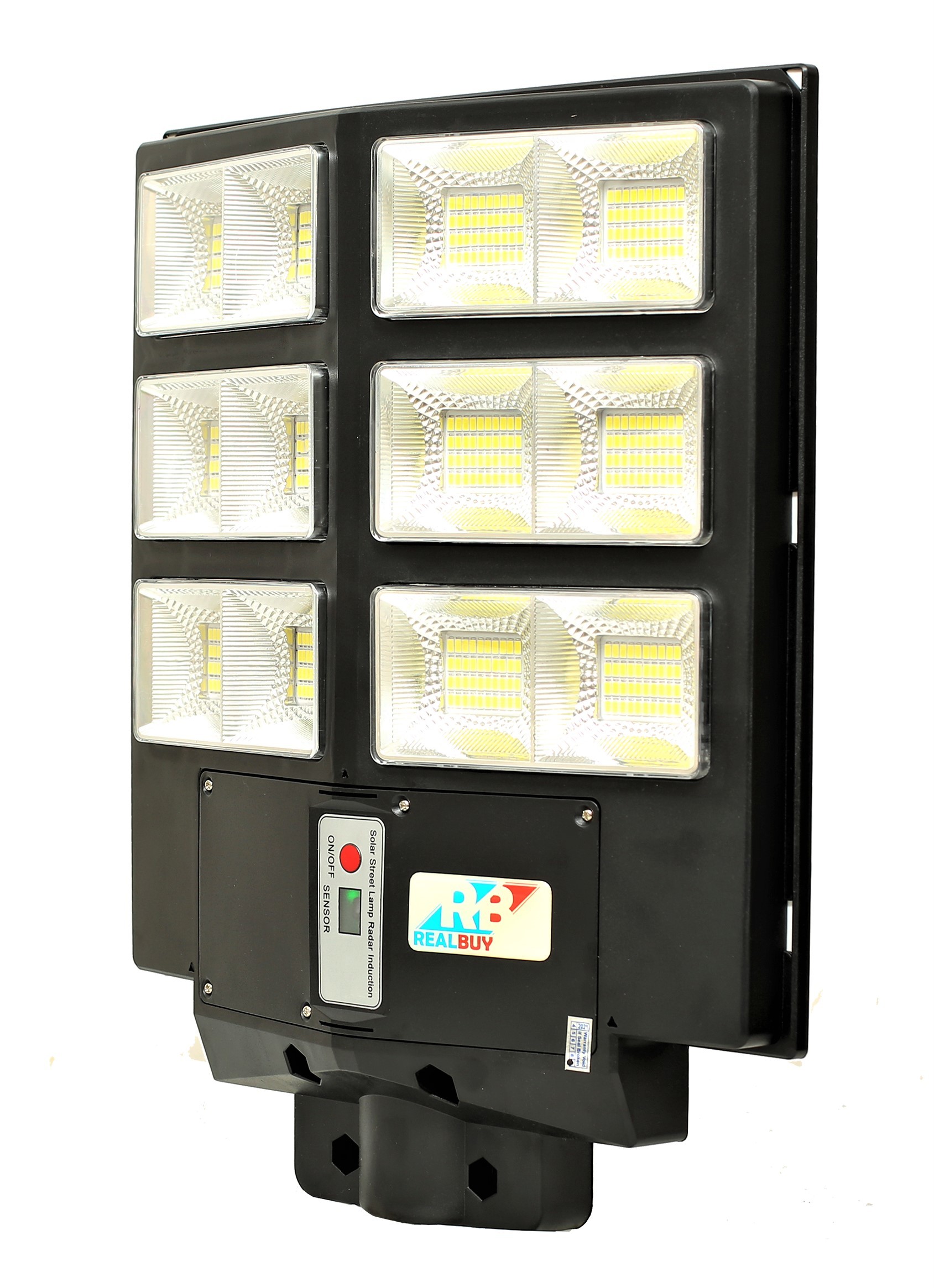 Black Realbuy Solar Led Street Light 200w With Remote Control And Motion Sensor