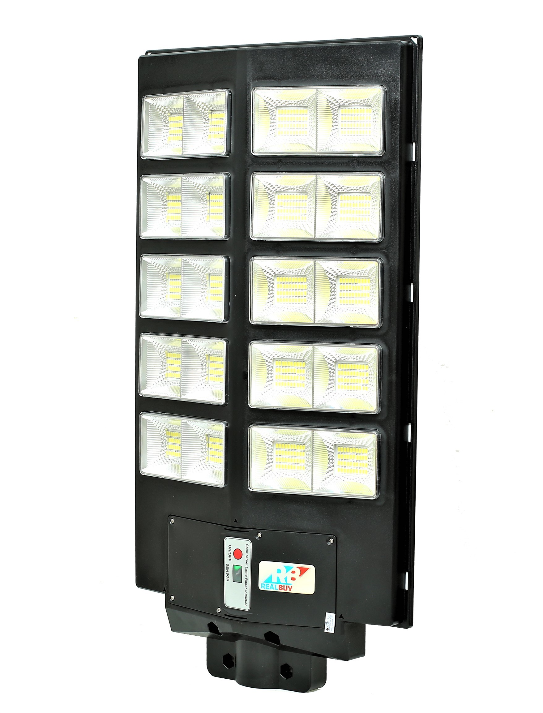 Black Realbuy Solar Led Street Light 350w With Remote Control And Motion Sensor