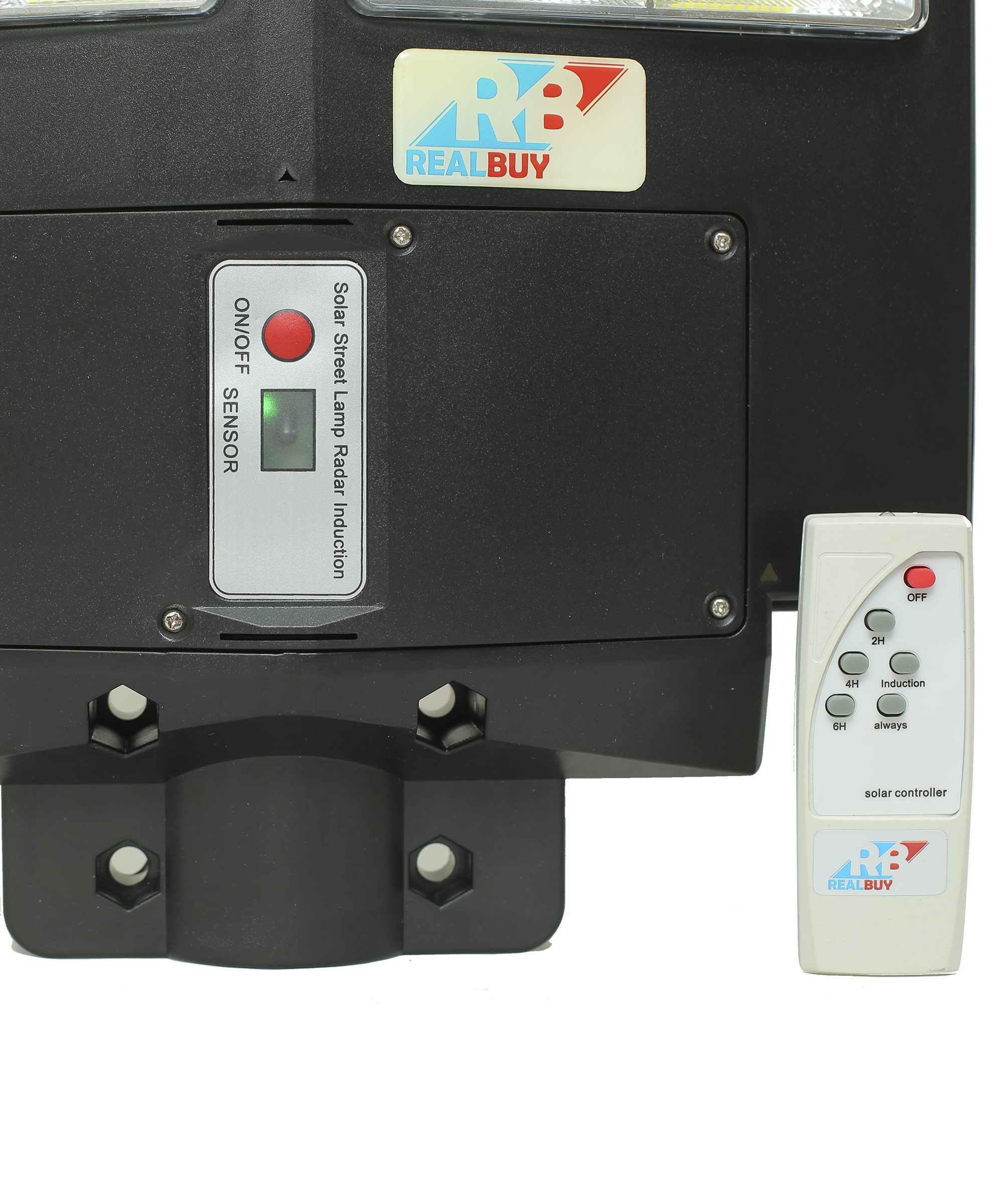Black Realbuy Solar Led Street Light 280w With Remote Control And Motion Sensor