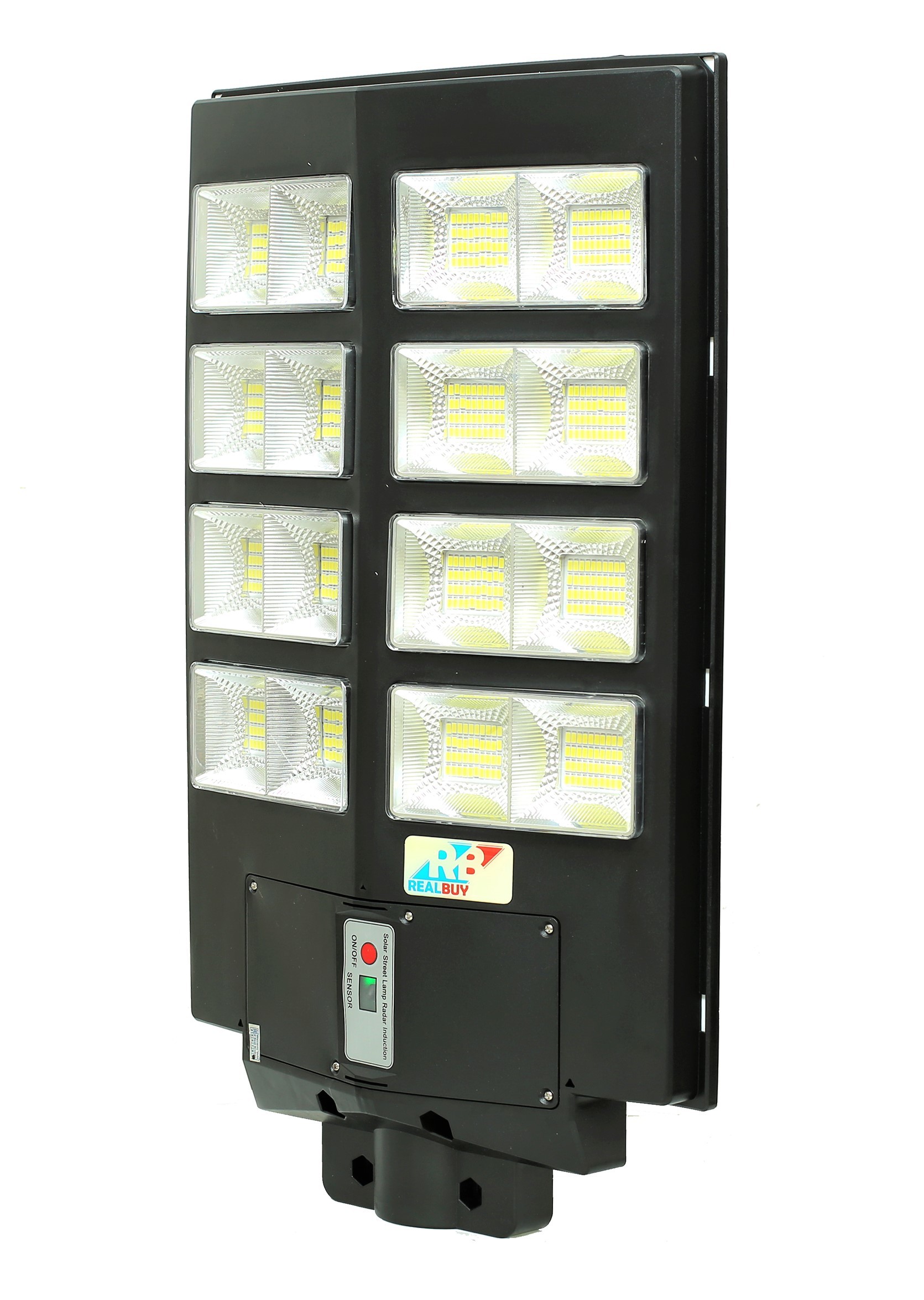 Black Realbuy Solar Led Street Light 280w With Remote Control And Motion Sensor