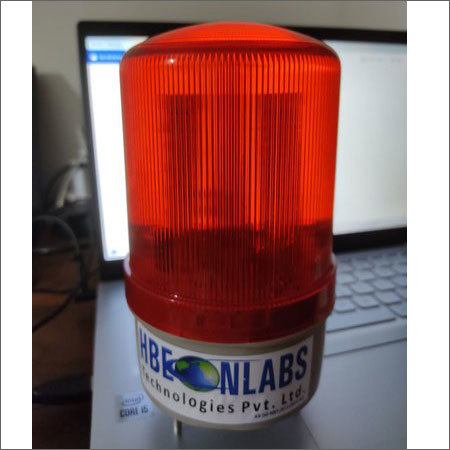 Flasher Light Hooter Siren - Red Plastic, 120 dB Output Range, 10-14 Volt DC Power Source | Industrial Usage, Wired Design