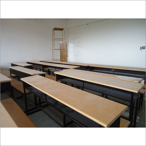 3 Seater School Bench - Color: Brown Black