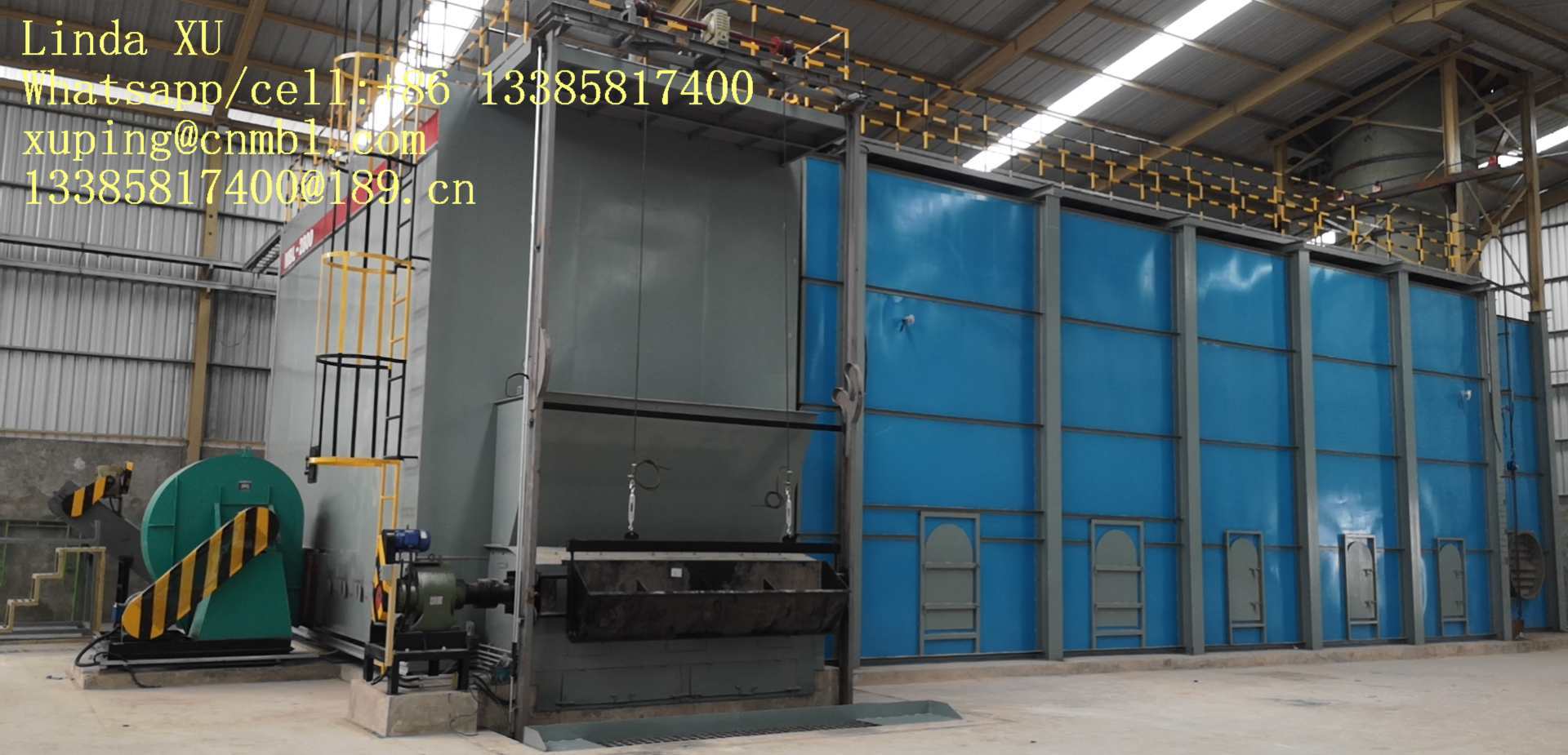 Direct Biomass Fired Hot Air Furnace - New , Blue Finish For Efficient Heat Treatment Solutions