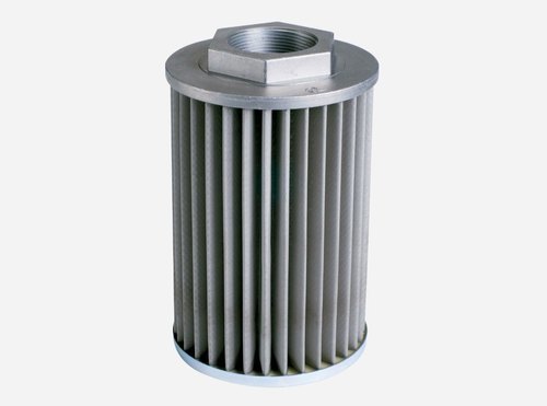 Suction Strainer - Stainless Steel, 2.5 Inch Diameter, Gray, Manual Cleaning, Threaded Connection, Hydraulic Oil Cleaning, 400 Kgf/cm2 Pressure