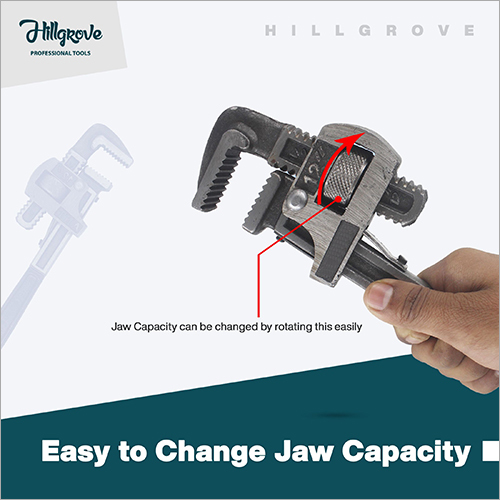 Hillgrove Universal Multi-function Professional 12 Inch With 0-42mm Jaw Opening Capacity Pipe Wrench Spanner