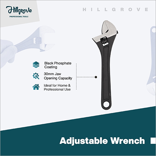 Hillgrove Universal Multi-function Professional 10 Inch With 0-30mm Jaw Opening Capacity Adjustable Wrench Spanner