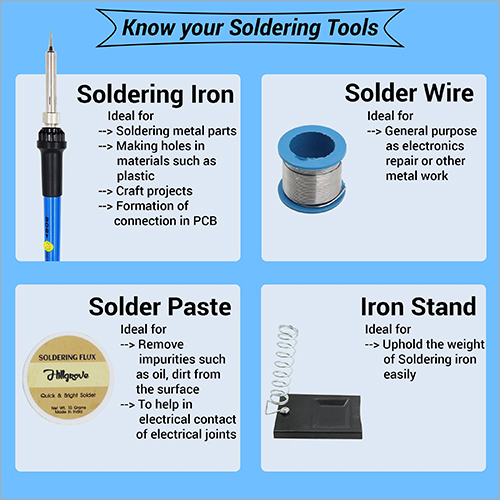 Hillgrove Electronic 7in1 Professional Mobile Soldering Iron Equipment Tool Machine Combo Kit Set