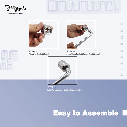 Hillgrove Scs 10pc Hex Socket Spannar Set With Carry Box