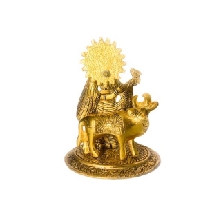 Radha Krishna Playing Flute With Cow