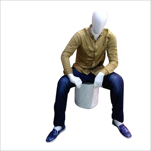 White Men Sitting Mannequin Age Group: Adults