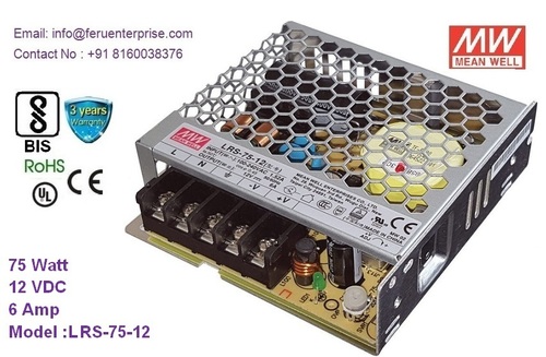 Lrs-75-12 मीनवेल स्म्प्स विद्युत आपूर्ति दक्षता: 89%