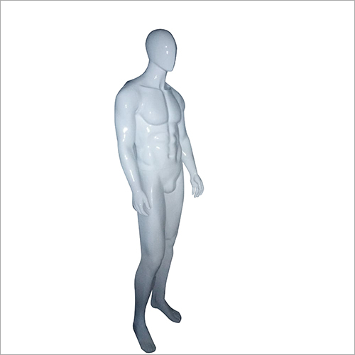 Man Standing Mannequins - Fiber Material, Full Body Structure, White Color, Adult Male Pose | Fixed Position Elegance