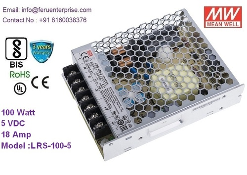Lrs-100-5 मीनवेल स्म्प्स विद्युत आपूर्ति दक्षता: 86%