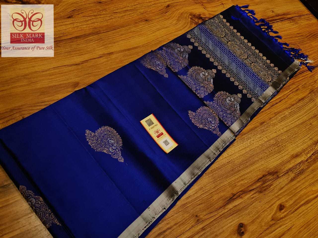 Navy Blue Kanjivaram Soft Handloom Saree