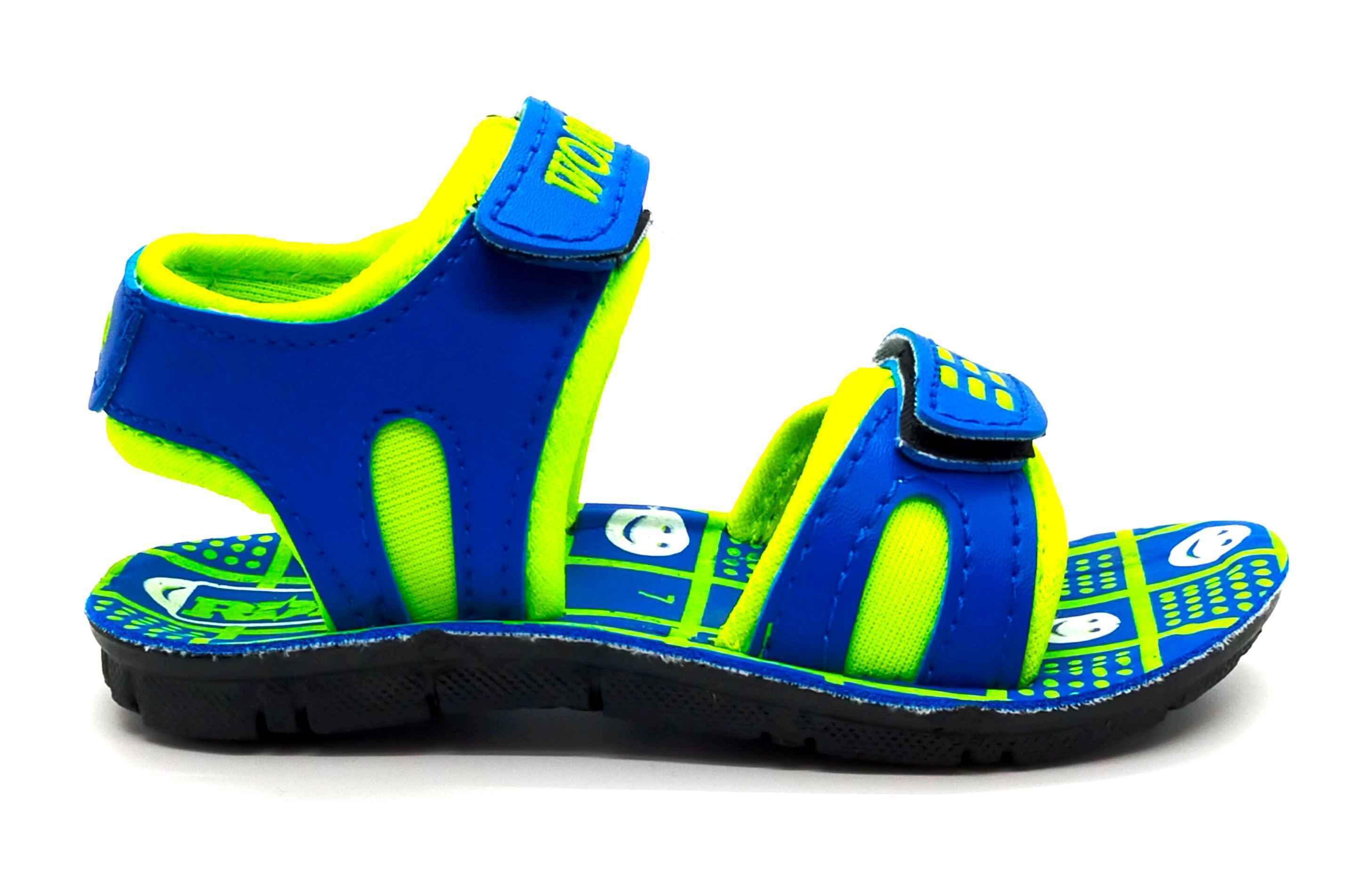 Casual Sa - Pvc Casual Sandals, Size 5x10, Color Black/green | Adjustable Velcro Belt, Comfortable And Stylish For Daily Wear