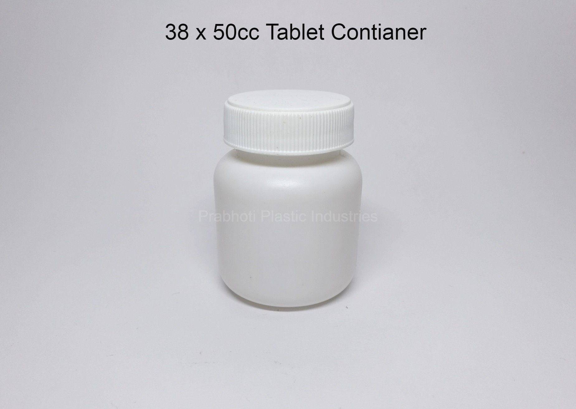 Pharmaceutical Plastic Tablet Container - 30cc To 150cc | Opaque White, Screw Cap, Rigid Design, Round Shape, Industrial Use