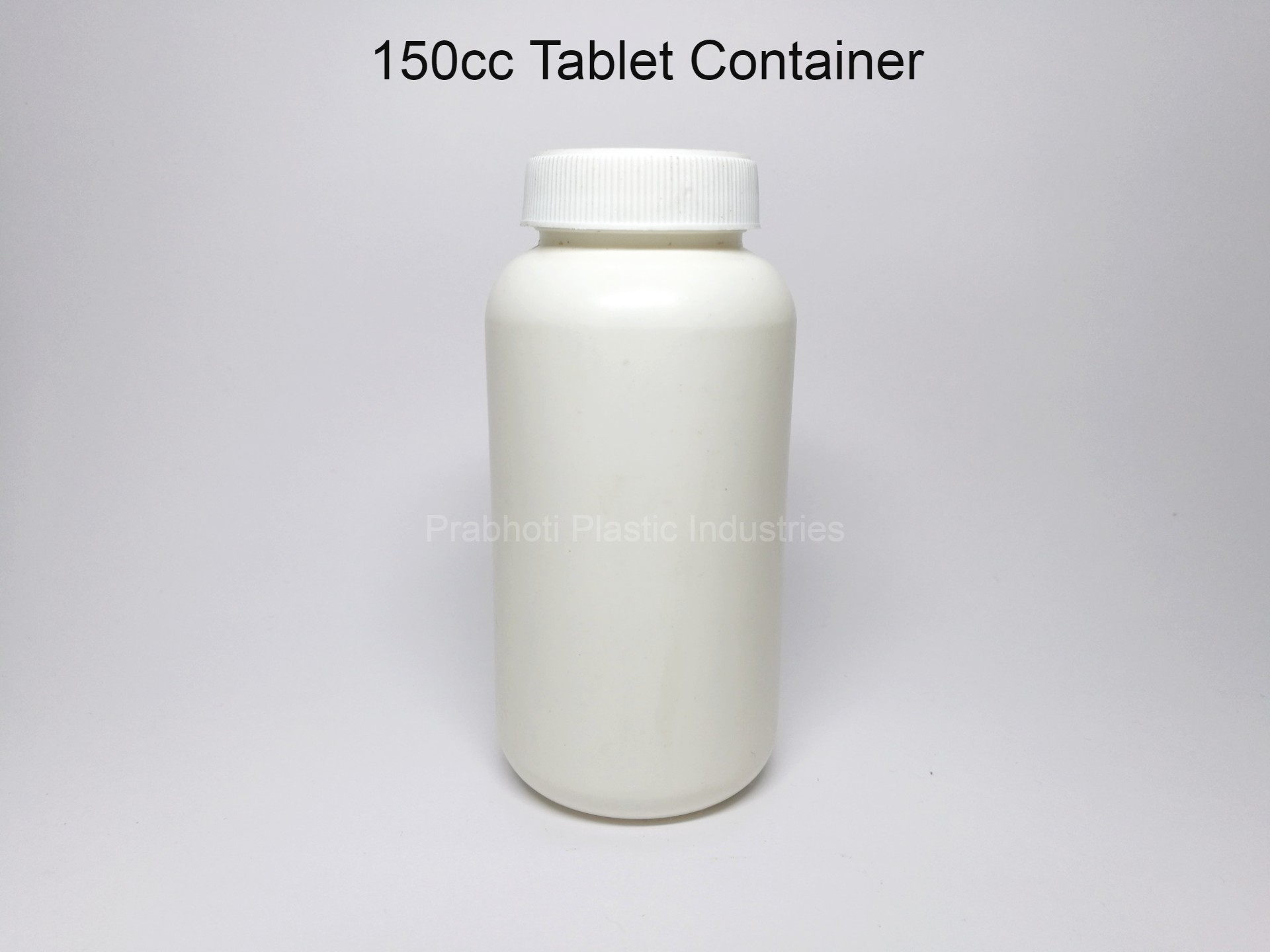 Pharmaceutical Plastic Tablet Container - 30cc To 150cc | Opaque White, Screw Cap, Rigid Design, Round Shape, Industrial Use