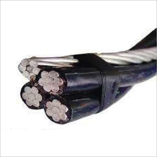 ABC Cable - 1100V 4 Core Bare Aluminium, PVC Insulation | High Voltage, Round Conductor Shape, Black Jacket, Designed for Industrial, Railway, Power Station