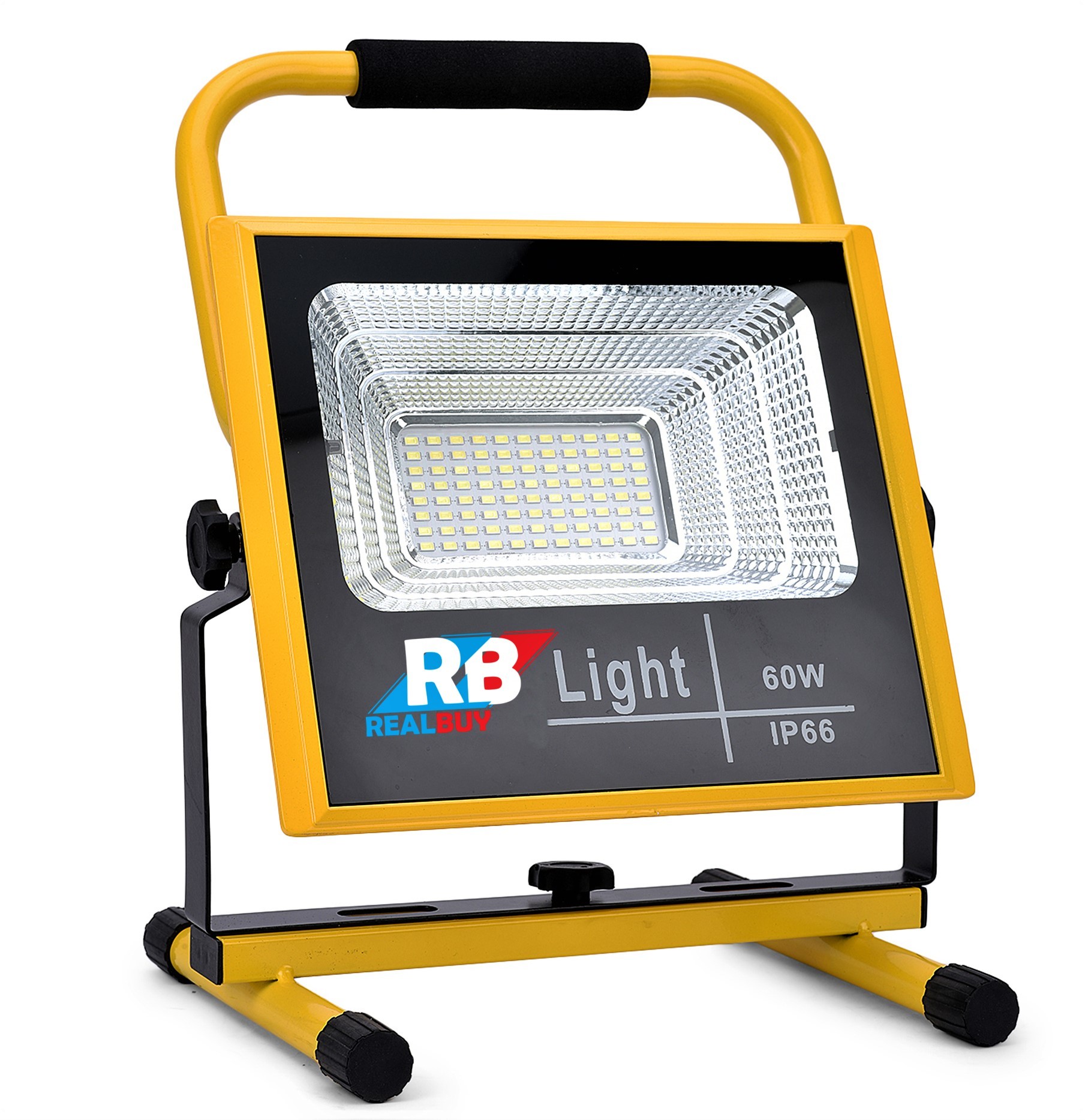 Yellow Realbuy Rechargeable Led Flood Light 60w With Remote Control