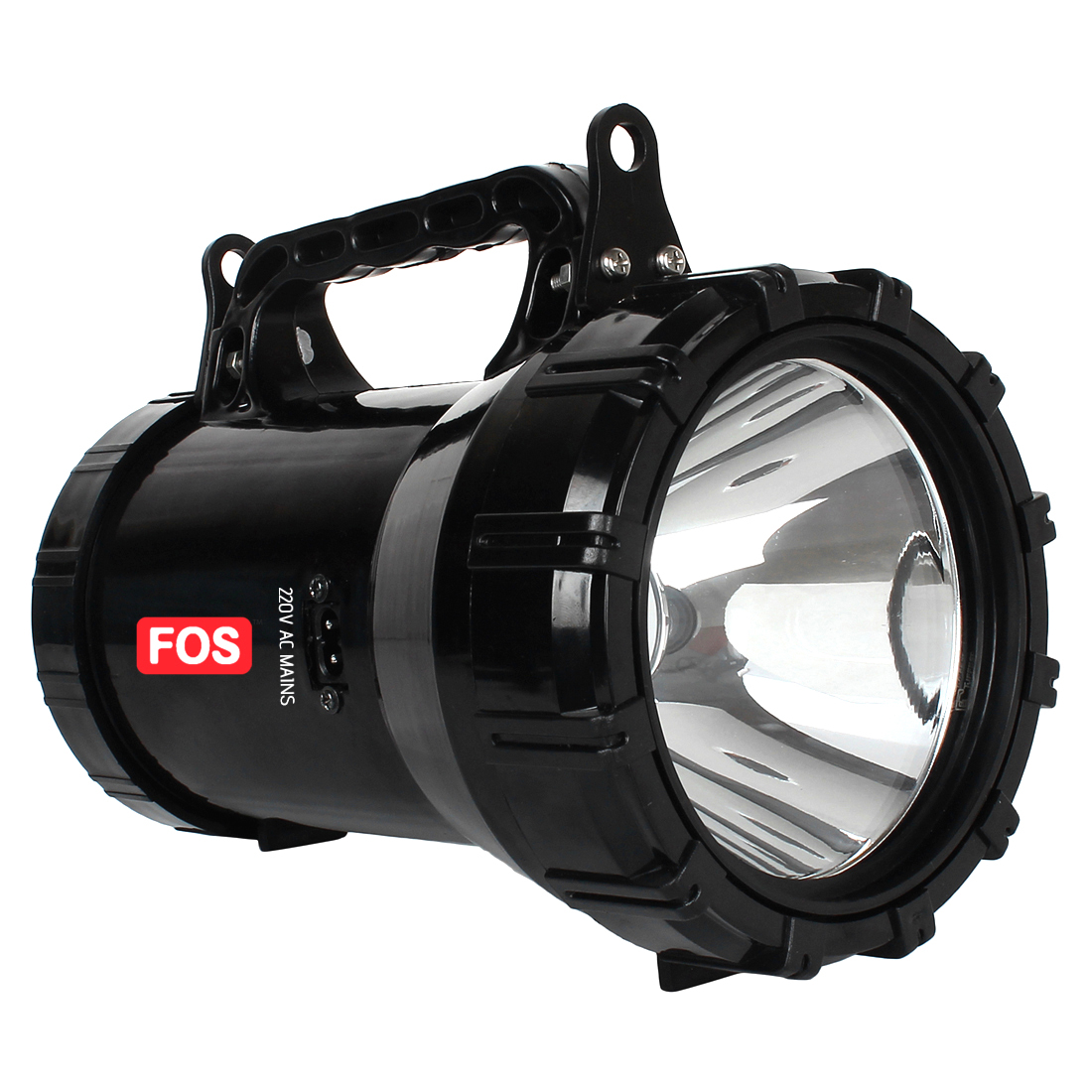 Black Fos Led Search Light 10w (Model: Protector) Rechargeable Handheld Torch