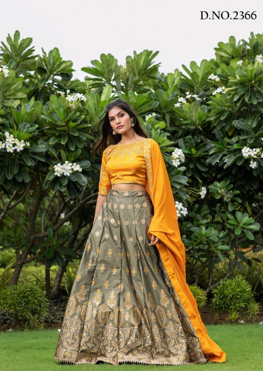 Odhani Designer Silk Lehenga Choli Catalogue Set Gender: Women