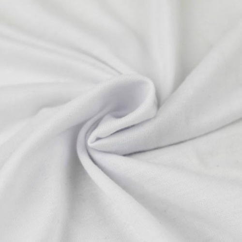 Plain Polyester Fabric - 56 Inch Width, 90 GSM, White Color | Ideal for Apparel, Tops, Ethnic Wear