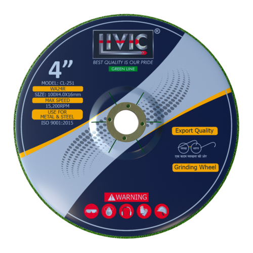 4 Inch Grinding Wheel 4Mm Cutting Speed: 15200 Rpm