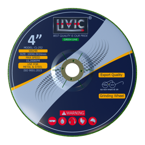 4 Inch Grinding Wheel 6Mm Cutting Speed: 15200 Rpm