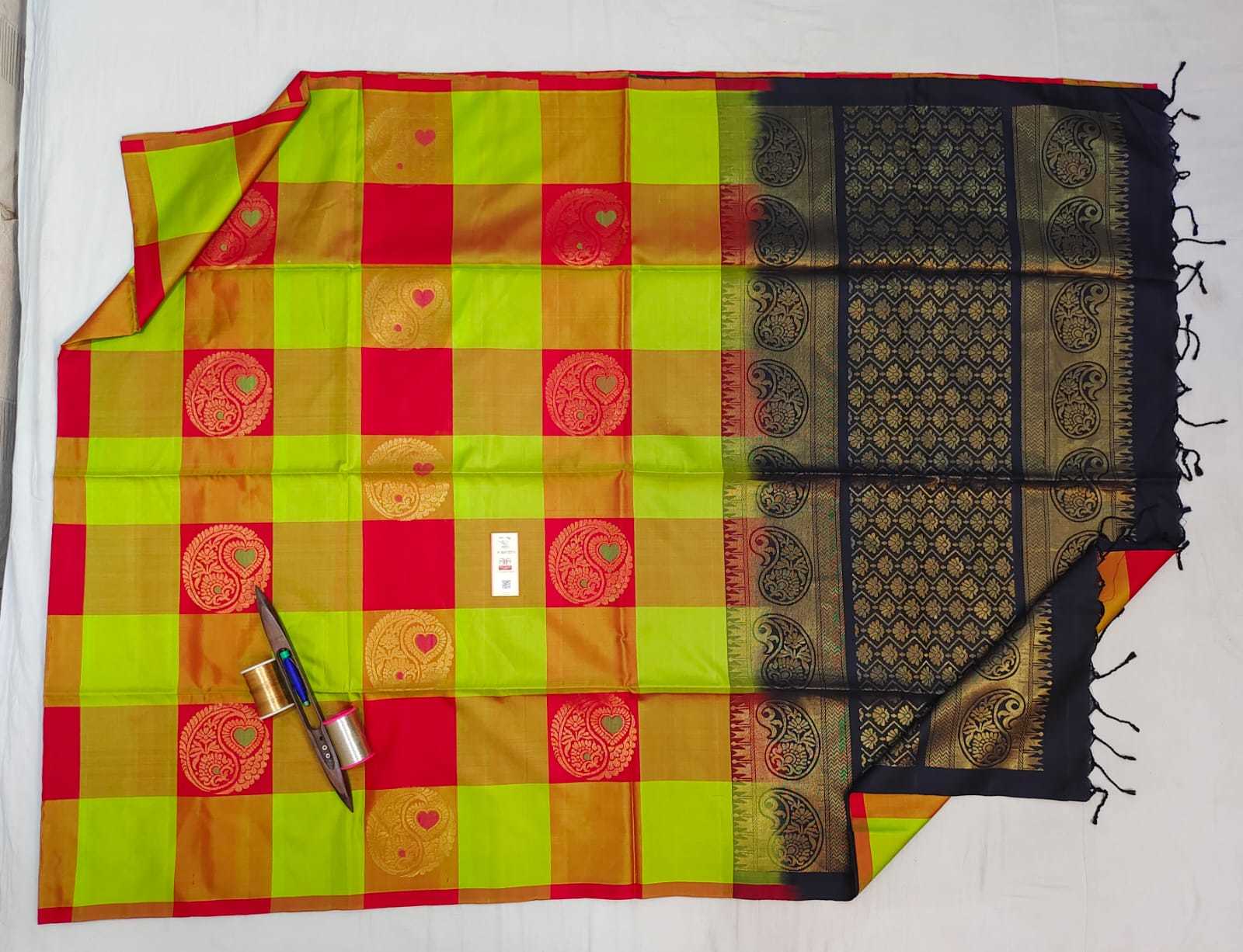 Pure Kanjivaram Soft Silk Saree - Zari Work, Rich Contrast Pallu | Last Few Stock, All Over Butta, Available In Multiple Colors