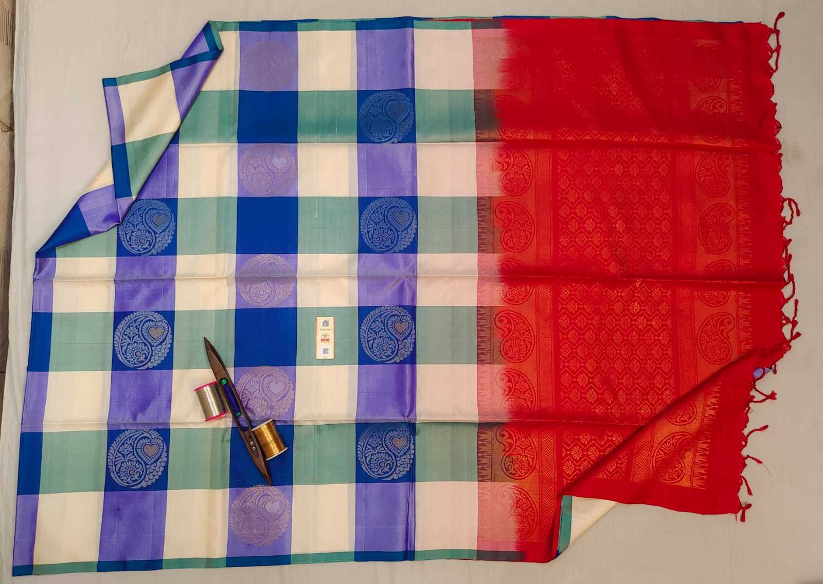 Pure Kanjivaram Soft Silk Saree - Zari Work, Rich Contrast Pallu | Last Few Stock, All Over Butta, Available In Multiple Colors