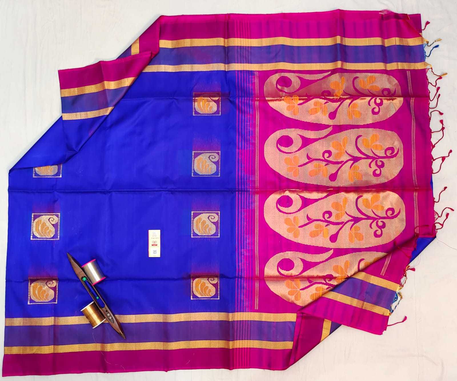 Soft Kanjivaram Silk Saree - Pure Silk With Zari Work | All Over Butta, Contrast Rich Pallu, Available In Multiple Colors