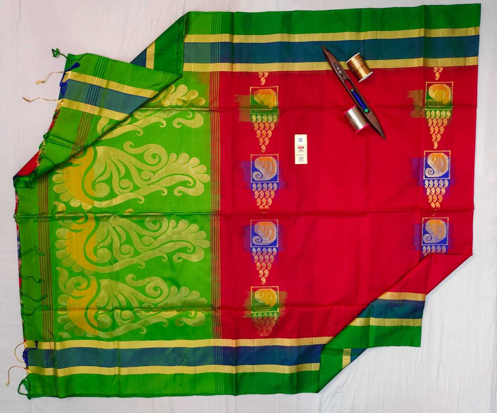 Soft Kanjivaram Silk Saree - Pure Silk With Zari Work | All Over Butta, Contrast Rich Pallu, Available In Multiple Colors