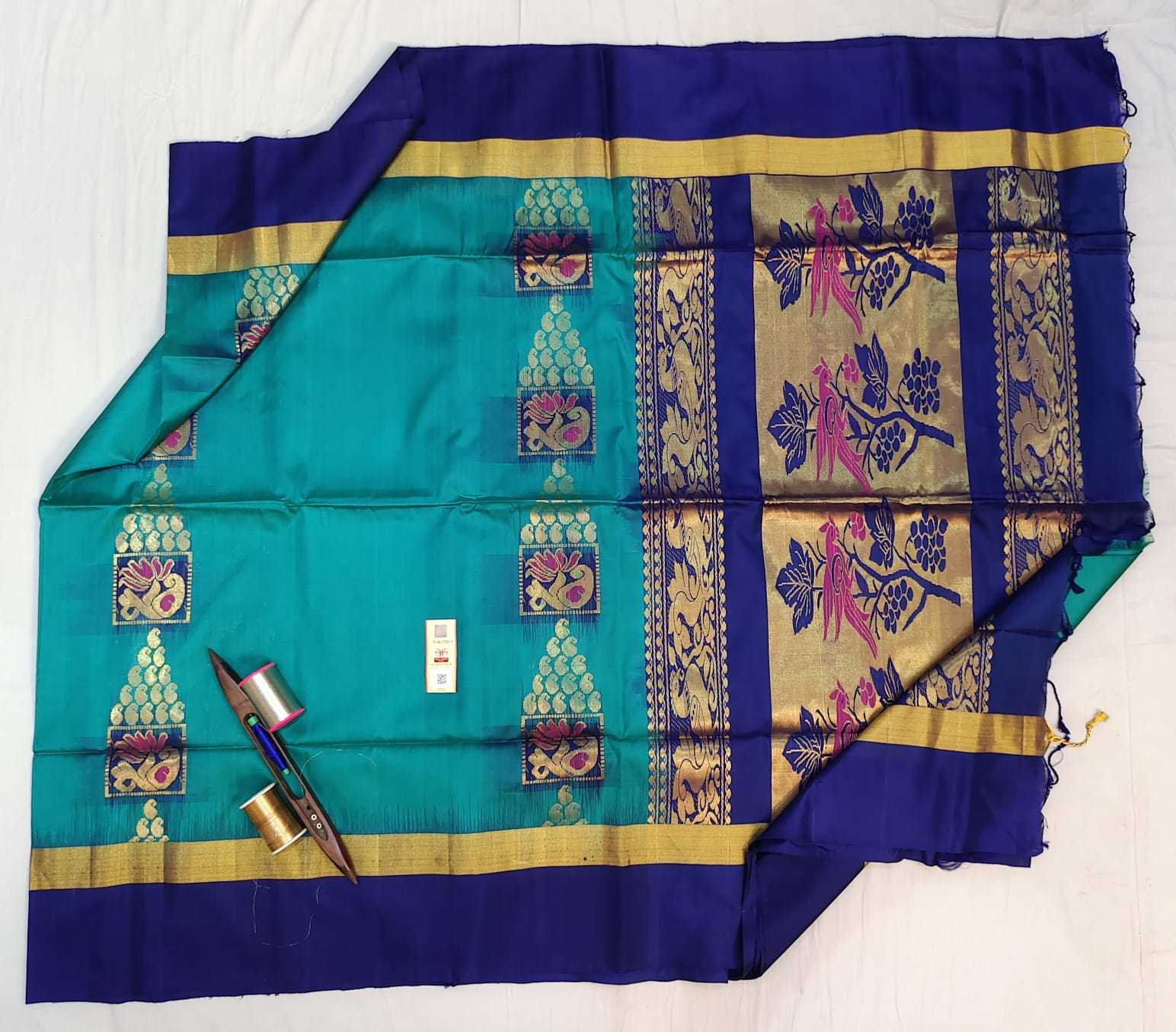 Soft Kanjivaram Silk Saree - Pure Silk With Zari Work | All Over Butta, Contrast Rich Pallu, Available In Multiple Colors