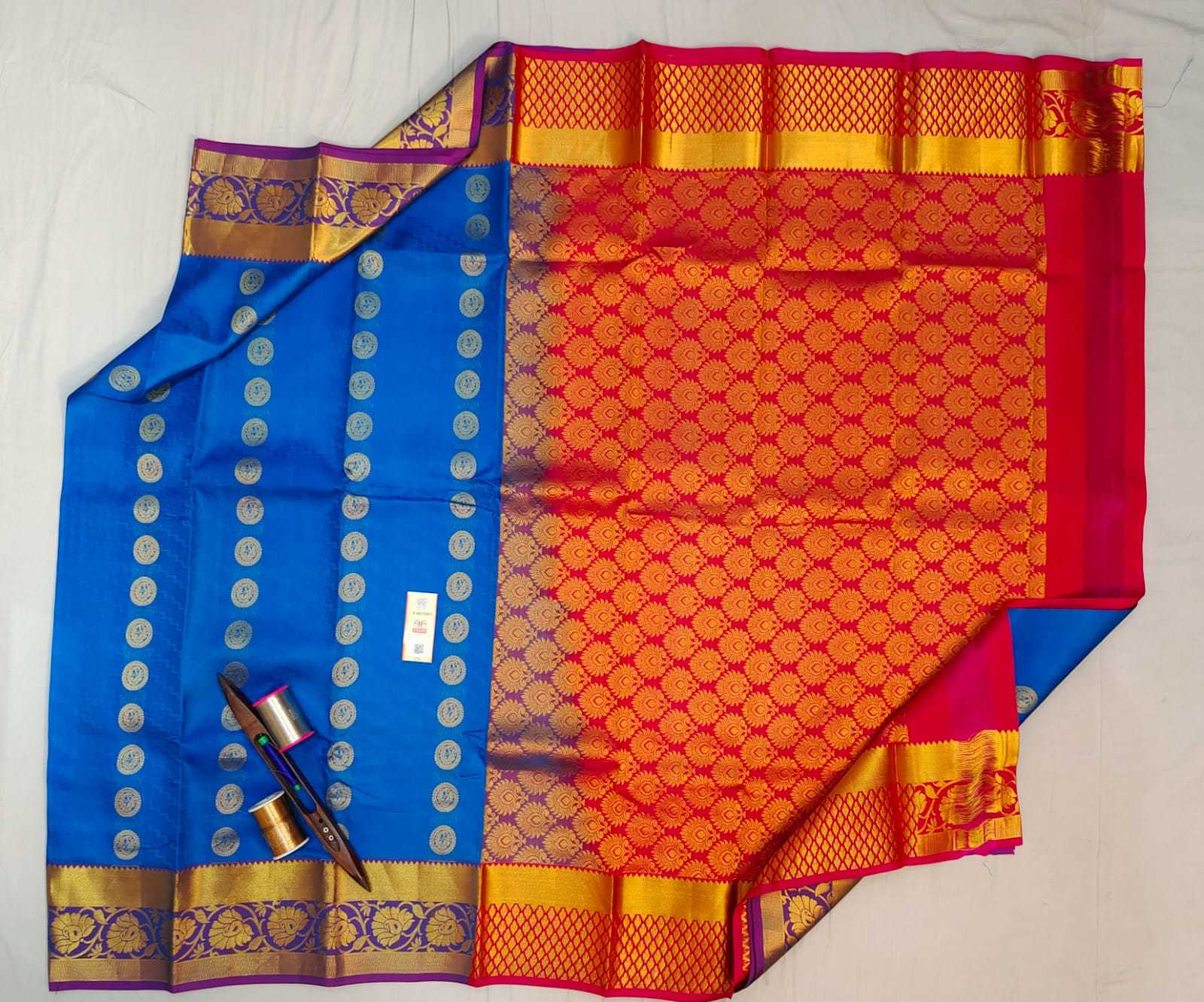 Pink Kanjivaram Soft Silk Saree Hadloom Rich Pallu