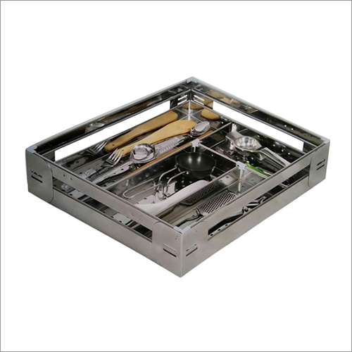 Metal Kitchen Cutlery Pull Out Rack
