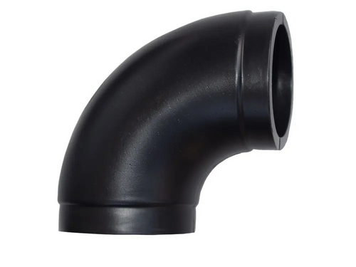 HDPE Elbow - 1/2 Inch to 12 Inch, Black | 16 Bar Pressure Rating, 60°C Temperature Rating, SDR 11 Wall Thickness, ASTM D2447 Standard