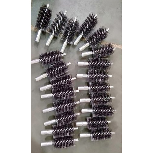 Boiler Tube Cleaning Brush - High-Grade Nylon & Metal, Durable Stiff Bristles for Industrial Use, Flexible for Hard-to-Reach Areas
