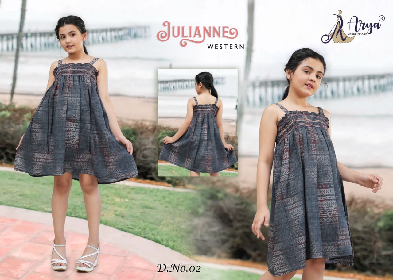 Julianne Western Dress - Polireyon Fabric, Size 5 To 12 | Modern Style For Girls, Available In 6 Vibrant Colors