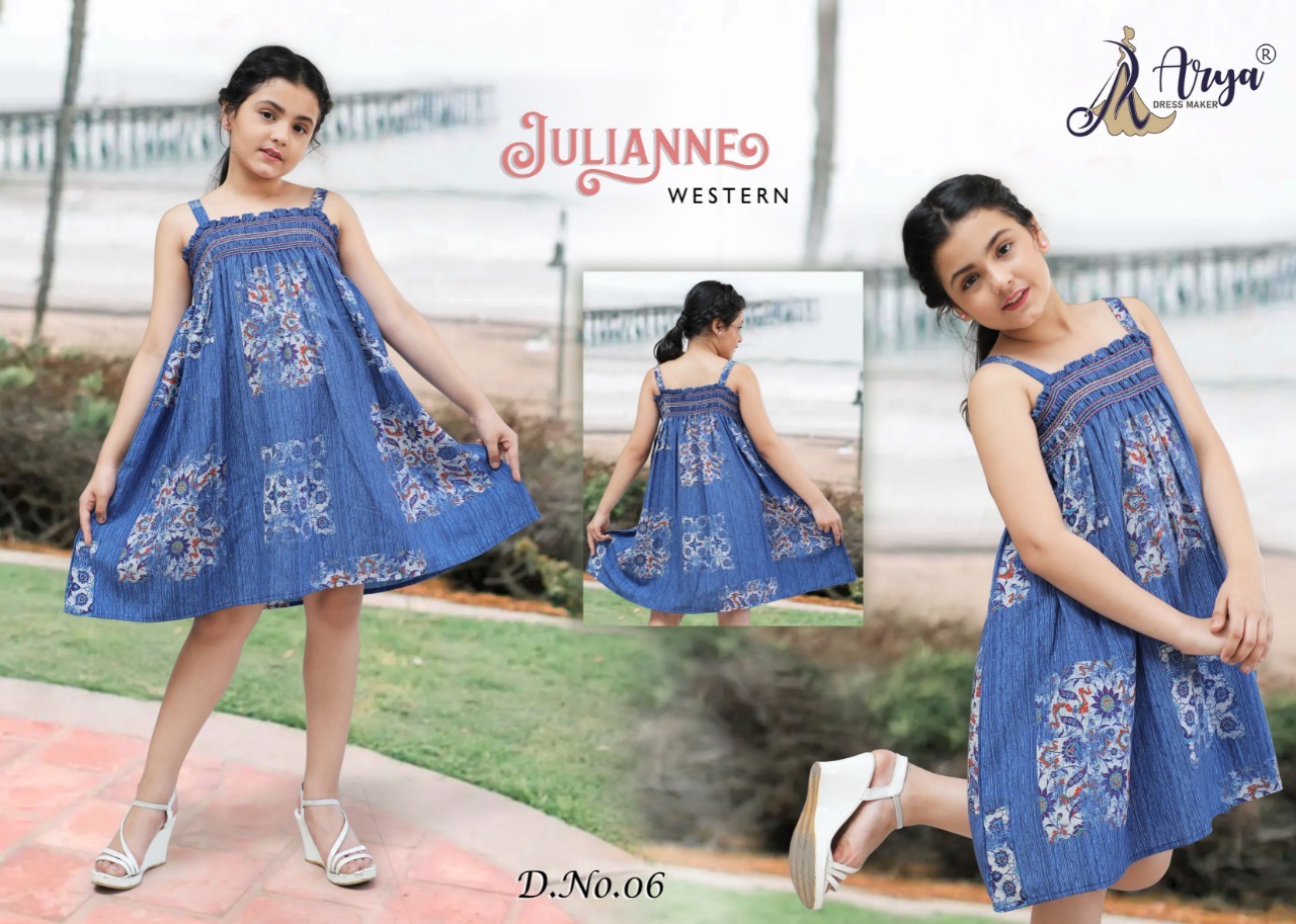 Julianne Western Dress - Polireyon Fabric, Size 5 To 12 | Modern Style For Girls, Available In 6 Vibrant Colors