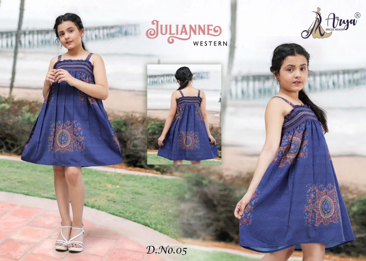 Julianne Western Dress - Polireyon Fabric, Size 5 To 12 | Modern Style For Girls, Available In 6 Vibrant Colors